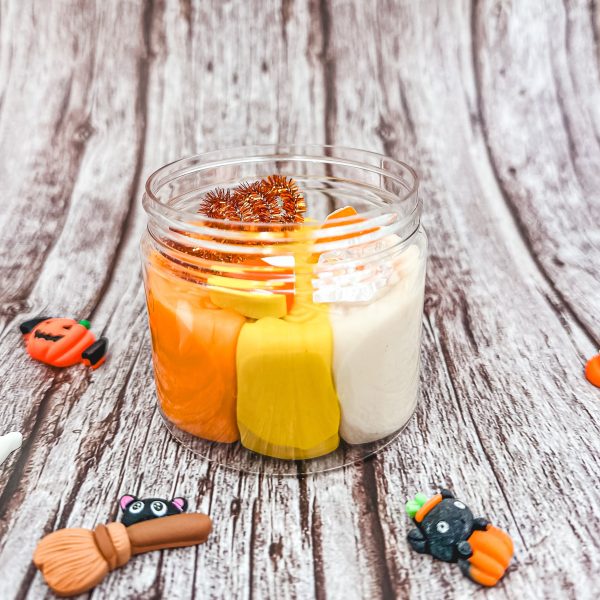 Candy Corn Mini Tinker Dough Jar - Image 2