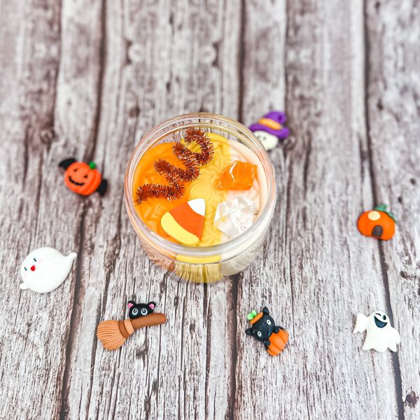 Candy Corn Mini Tinker Dough Jar