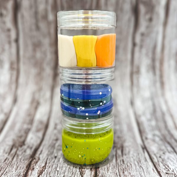 Candy Corn, Goulds, & Goblins Mini Dough Jars Set - Image 2