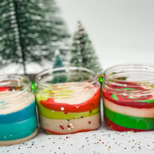 Festive Mini Dough Jars Swirled - Image 2