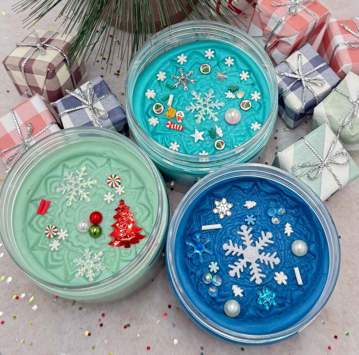 Winter Mini Dough Jars Set