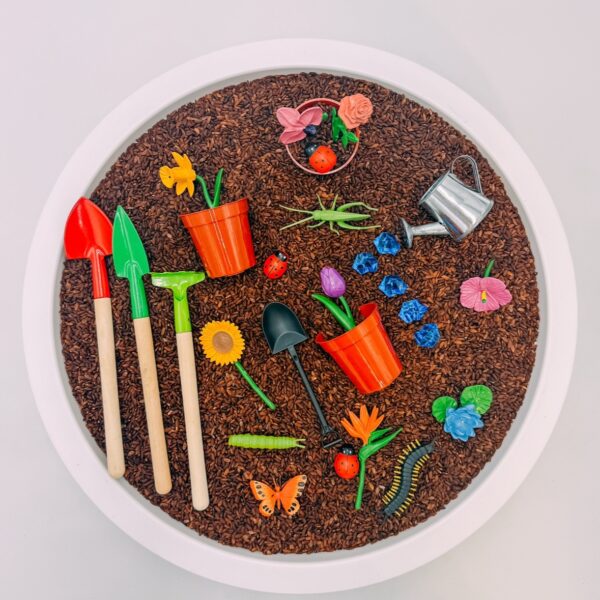 Flower Garden Sensory Rice Bin