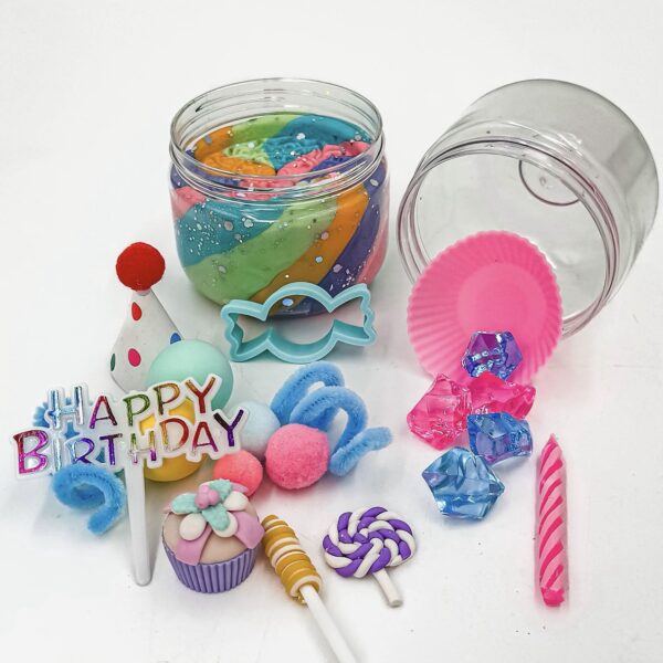 Rainbow Swirl Birthday Party Grab & Go Playdough
