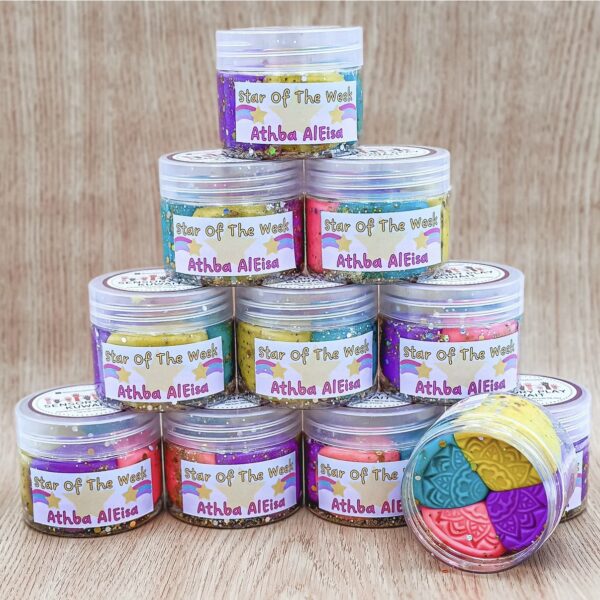 Custom 4-Color Playdough Jar Party Favor