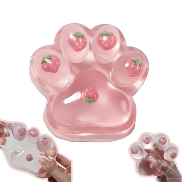 Strawberry Cat Paw Squishy